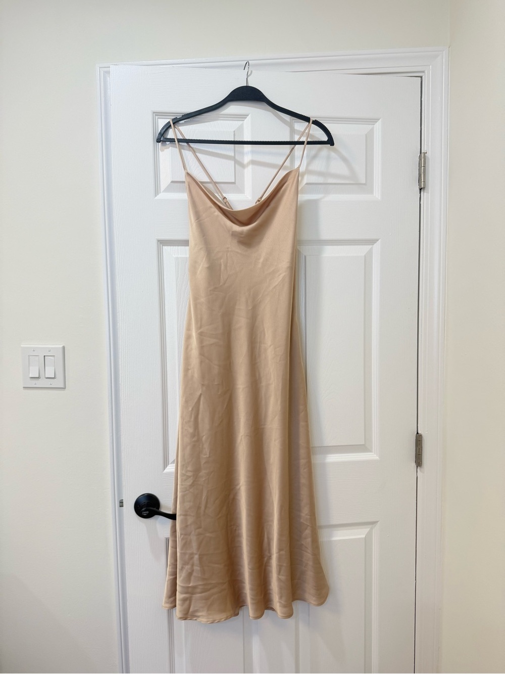 Show Me Your Mumu- Cowl Neck Midi Dress in Nude